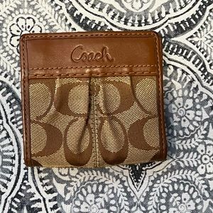 Vintage Coach Signature small card wallet in cognac color..never used.